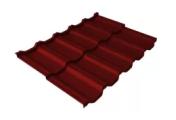Металлочерепица GL Kvinta Uno 0,5 Rooftop Matte (Стальной Бархат) RAL 3011 коричнево-красный – Купить оптом и в розницу
