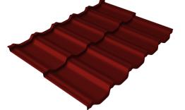 Металлочерепица GL Kvinta Uno 0,5 Rooftop Matte (Стальной Бархат) RAL 3011 коричнево-красный. Артикул: 30248
