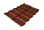 Металлочерепица Grand Line Kvinta Uno 0,5 Satin Matt TX RAL 8004 терракота – Купить оптом и в розницу