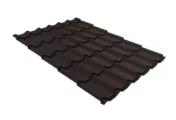 Металлочерепица GL Kamea 0.5 GreenCoat Pural BT RAL 8019 серо-коричневый – Купить оптом и в розницу