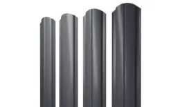 Штакетник Grand Line Slim Полукруглый фигурный 0,4 PE Double RAL 7024 Мокрый асфальт. Цена: 93 руб. Артикул: Slim_Fig_135