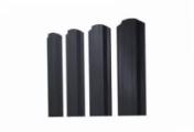 Штакетник Grand Line Прямоугольный фигурный 0,45 PE Double RAL 7024 Мокрый асфальт – Купить оптом и в розницу
