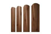 Штакетник Grand Line Slim Полукруглый фигурный 0,45 Print Elite Nutwood Орех – Купить оптом и в розницу