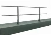 Ограждение кровельное для парапета на плоскую кровлю RAL 7004(2,0х0,9м) – Купить оптом и в розницу