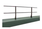 Ограждение кровельное для парапета с боковым креплением RAL 3009 (2,0х0,9м) – Купить оптом и в розницу