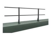 Ограждение кровельное для парапета на плоскую кровлю RAL7024(2,0х0,6м) – Купить оптом и в розницу