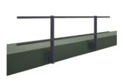 Ограждение кровельное для парапета с боковым креплением RAL 7024 (2,0х1,2) – Купить оптом и в розницу