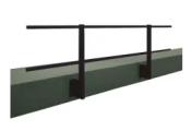 Ограждение кровельное для парапета с боковым креплением RAL 9005 (2,0х0,6) с выносом на 130 мм – Купить оптом и в розницу