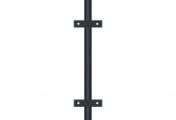 Столб заборный ЮВЕНТА d51 Н-2500мм с планками, грунт серый – Купить оптом и в розницу
