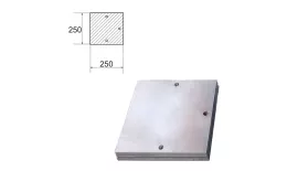 Пластина 250х250х4мм. 3 отверстия (55). Артикул: Yuventa_assorti_03