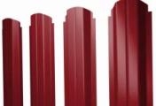 Штакетник Grand Line П-образный А фигурный 0,45 PE RAL 3003 Рубиново-красный – Купить оптом и в розницу