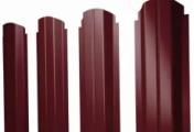 Штакетник Grand Line П-образный А фигурный 0,45 PE Double RAL 3005 Красное вино – Купить оптом и в розницу