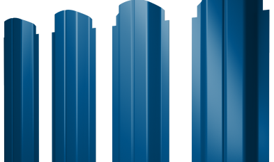 Штакетник П-образный А фигурный 0,5 PE RAL 5005 сигнальный синий. Артикул: 39182