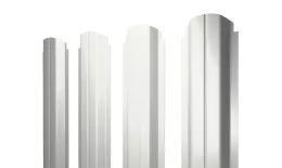 Штакетник Grand Line П-образный А фигурный 0,5 Velur RAL 9003 Сигнальный белый. Артикул: Pobr_Krug_98