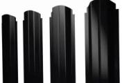 Штакетник Grand Line П-образный А фигурный 0,5 Quarzit Lite  RAL 9005 Черный – Купить оптом и в розницу