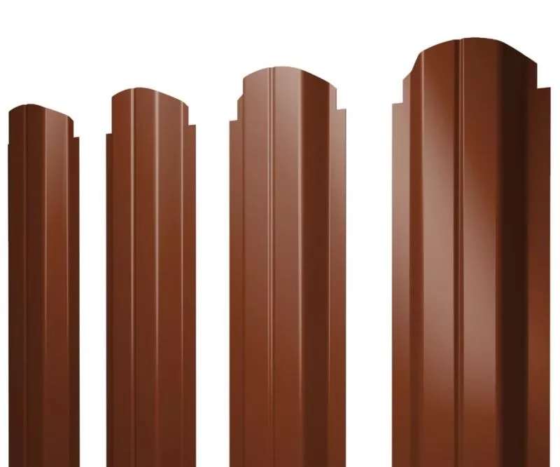 Штакетник Grand Line Slim Полукруглый 0,5 Quarzit Cuprum Steel Медь купить в санкт-петербурге