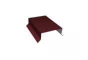 Парапетная крышка прямая 100мм 0,45 PE-Double с пленкой RAL 3005 красное вино (2м) – Купить оптом и в розницу