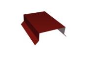 Парапетная крышка прямая 100мм 0,45 PE с пленкой RAL 3011 коричнево-красный (2,5м) – Купить оптом и в розницу