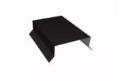 Парапетная крышка прямая 100мм 0,5 Satin с пленкой RAL 9005 черный (2,5м) – Купить оптом и в розницу