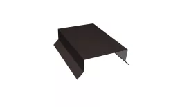 Парапетная крышка прямая 100мм 0,5 GreenCoat Pural BT, matt RR 32 темно-коричневый (RAL 8019 серо-коричневый) (2м). Артикул: 34818