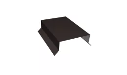 Парапетная крышка прямая 125мм 0,5 GreenCoat Pural BT, matt RR 32 темно-коричневый (RAL 8019 серо-коричневый) (3м). Артикул: 35013