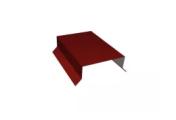 Парапетная крышка прямая 125мм 0,5 Satin с пленкой RAL 3011 коричнево-красный (3м) – Купить оптом и в розницу