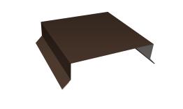 Парапетная крышка прямая 150мм 0,4 PE с пленкой RAL 8017 шоколад (2м). Цена: 1.424 руб. Артикул: 35074