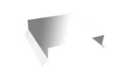 Парапетная крышка прямая 100мм 0,5 Satin с пленкой RAL 9006 бело-алюминиевый (2,5м) – Купить оптом и в розницу