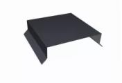 Парапетная крышка прямая 150мм 0,5 GreenCoat Pural BT с пленкой RR 23 темно-серый (RAL 7024 мокрый асфальт) (3м) – Купить оптом и в розницу