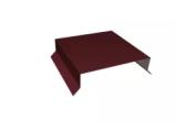 Парапетная крышка прямая 150мм 0,5 Satin с пленкой RAL 3005 красное вино (3м) – Купить оптом и в розницу