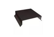 Парапетная крышка прямая 150мм 0,5 Satin с пленкой RR 32 темно-коричневый (3м) – Купить оптом и в розницу