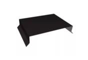 Парапетная крышка прямая 200мм 0,5 Satin Matt TX RAL 9005 черный (2,5м) – Купить оптом и в розницу
