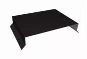 Парапетная крышка прямая 200мм 0,5 Satin Matt TX RAL 9005 черный (3м) – Купить оптом и в розницу