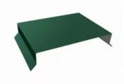 Парапетная крышка прямая 200мм 0,5 GreenCoat Pural BT с пленкой RR 11 темно-зеленый (RAL 6020 хромовая зелень) (2м) – Купить оптом и в розницу