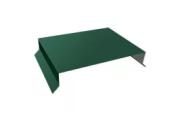 Парапетная крышка прямая 200мм 0,5 GreenCoat Pural BT с пленкой RR 11 темно-зеленый (RAL 6020 хромовая зелень) (3м) – Купить оптом и в розницу