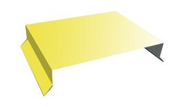 Парапетная крышка прямая 100мм 0,45 PE с пленкой RAL 1018 цинково-желтый (3м). Цена: 1.721 руб. Артикул: 35638