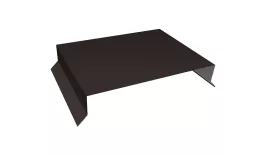 Парапетная крышка прямая 100мм 0,5 GreenCoat Pural BT, matt RR 32 темно-коричневый (RAL 8019 серо-коричневый) (2,5м). Артикул: 34817
