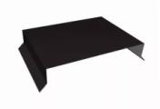 Парапетная крышка прямая 200мм 0,5 PurLite Matt RAL 9005 черный (2,5м) – Купить оптом и в розницу