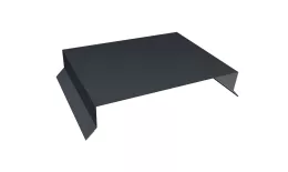 Парапетная крышка прямая 200мм 0,5 Satin с пленкой RAL 7024 мокрый асфальт (3м). Цена: 3.206 руб. Артикул: 36079