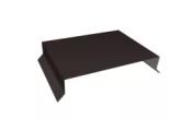Парапетная крышка прямая 200мм 0,5 Satin с пленкой RR 32 темно-коричневый (2м) – Купить оптом и в розницу