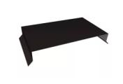 Парапетная крышка прямая 250мм 0,5 Satin Matt TX RAL 9005 черный (3м) – Купить оптом и в розницу
