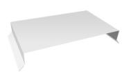 Парапетная крышка прямая 390мм 0,45 Drap TX RAL 9003 сигнальный белый (3м) – Купить оптом и в розницу