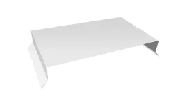 Парапетная крышка прямая 390мм 0,5 Satin с пленкой RAL 9003 сигнальный белый (3м). Цена: 4.779 руб. Артикул: 36345