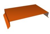 Парапетная крышка прямая 100мм 0,45 PE с пленкой RAL 2004 оранжевый (2м) – Купить оптом и в розницу