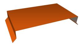Парапетная крышка прямая 100мм 0,45 PE с пленкой RAL 2004 оранжевый (2м). Цена: 1.046 руб. Артикул: 35640