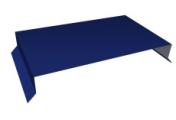 Парапетная крышка прямая 250мм 0,45 PE с пленкой RAL 5002 ультрамариново-синий (2,5м) – Купить оптом и в розницу