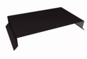 Парапетная крышка прямая 390мм 0,5 PurPro Matt 275 RAL 9005 черный (2м) – Купить оптом и в розницу