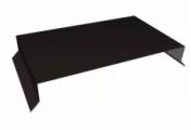 Парапетная крышка прямая 390мм 0,5 Satin Matt TX RAL 9005 черный (2м) – Купить оптом и в розницу