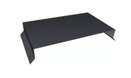 Парапетная крышка прямая 390мм 0,5 Satin Matt RAL 7024 мокрый асфальт (2м). Цена: 3.740 руб. Артикул: 36663