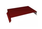 Парапетная крышка прямая 390мм 0,5 Satin с пленкой RAL 3011 коричнево-красный (2м) – Купить оптом и в розницу